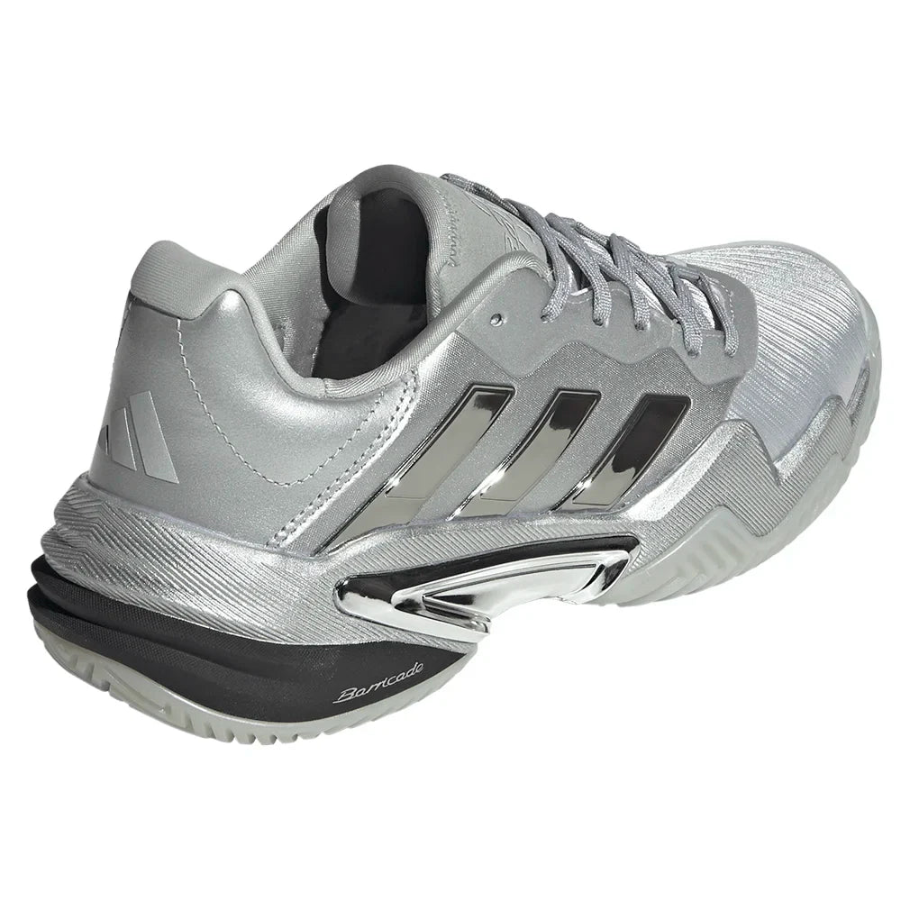 Women`s Barricade 13 SE Tennis Shoes Silver Metallic and Dash Grey Footwear Adidas