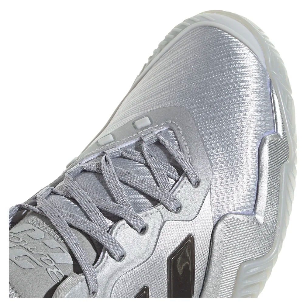 Women`s Barricade 13 SE Tennis Shoes Silver Metallic and Dash Grey Footwear Adidas