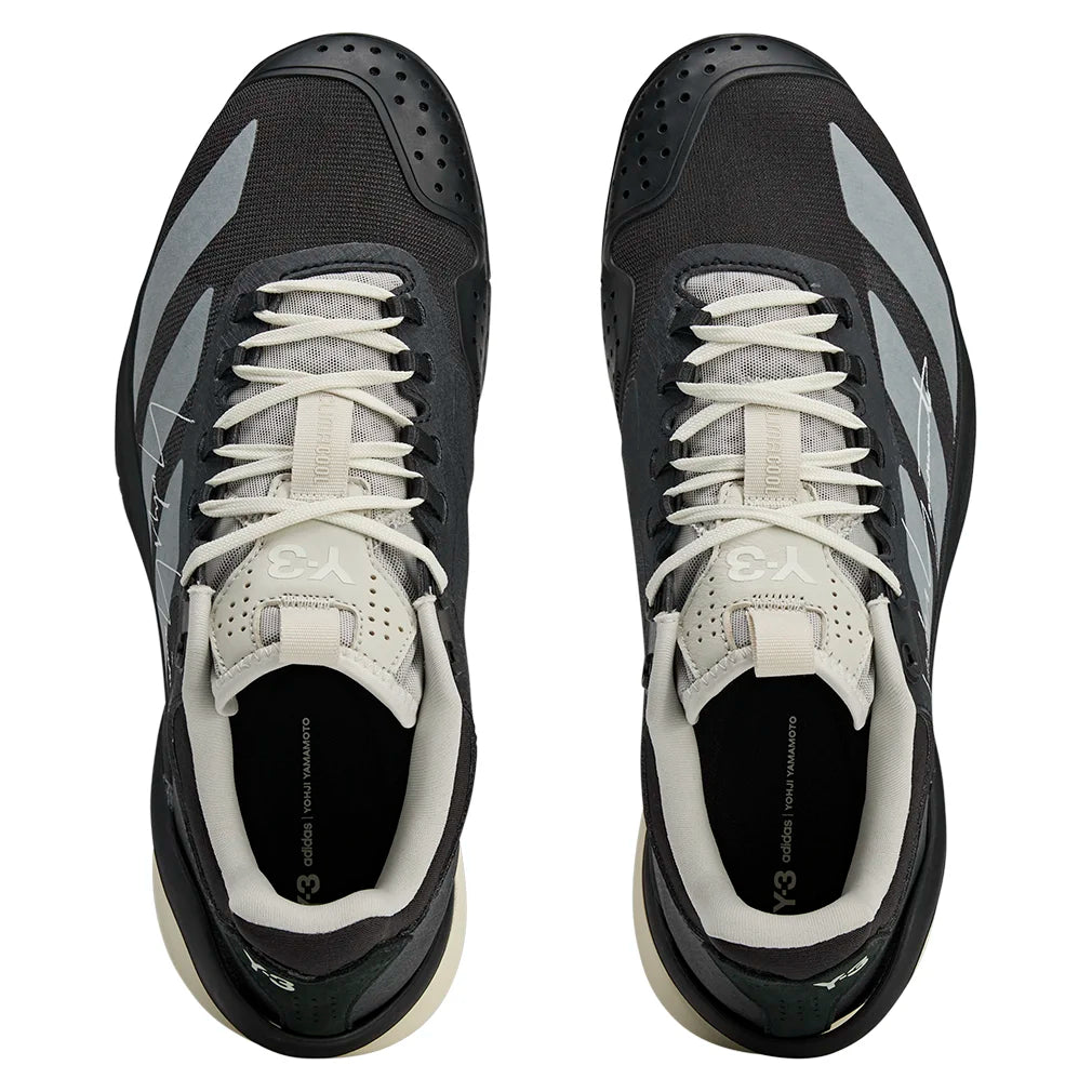 Men`s Y-3 adizero Cybersonic Tennis Shoes Black and Orbit Grey Footwear Adidas