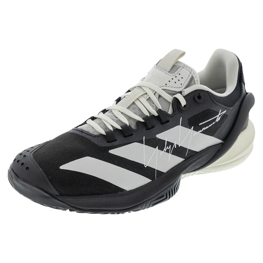 Men`s Y-3 adizero Cybersonic Tennis Shoes Black and Orbit Grey Footwear Adidas