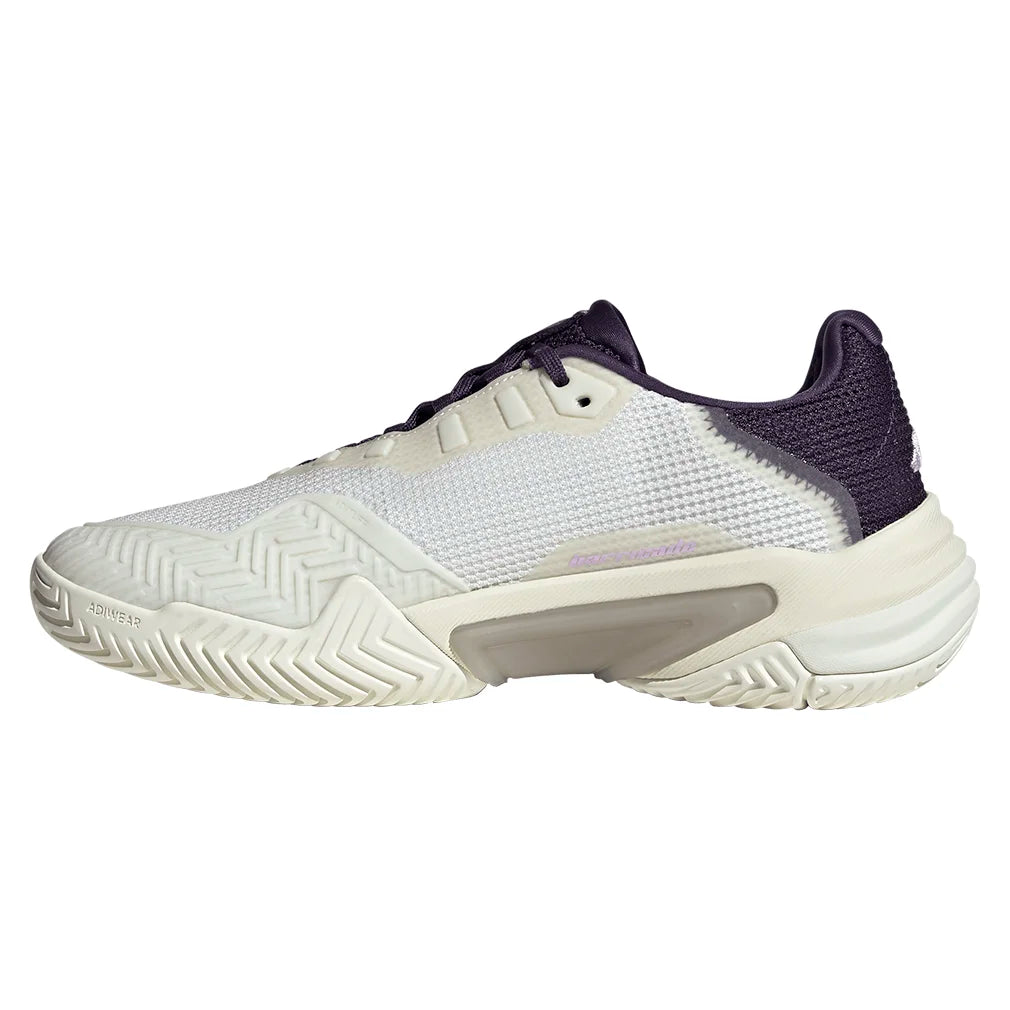 Women`s Barricade 13 Tennis Shoes Core White and Powder Plum Footwear Adidas