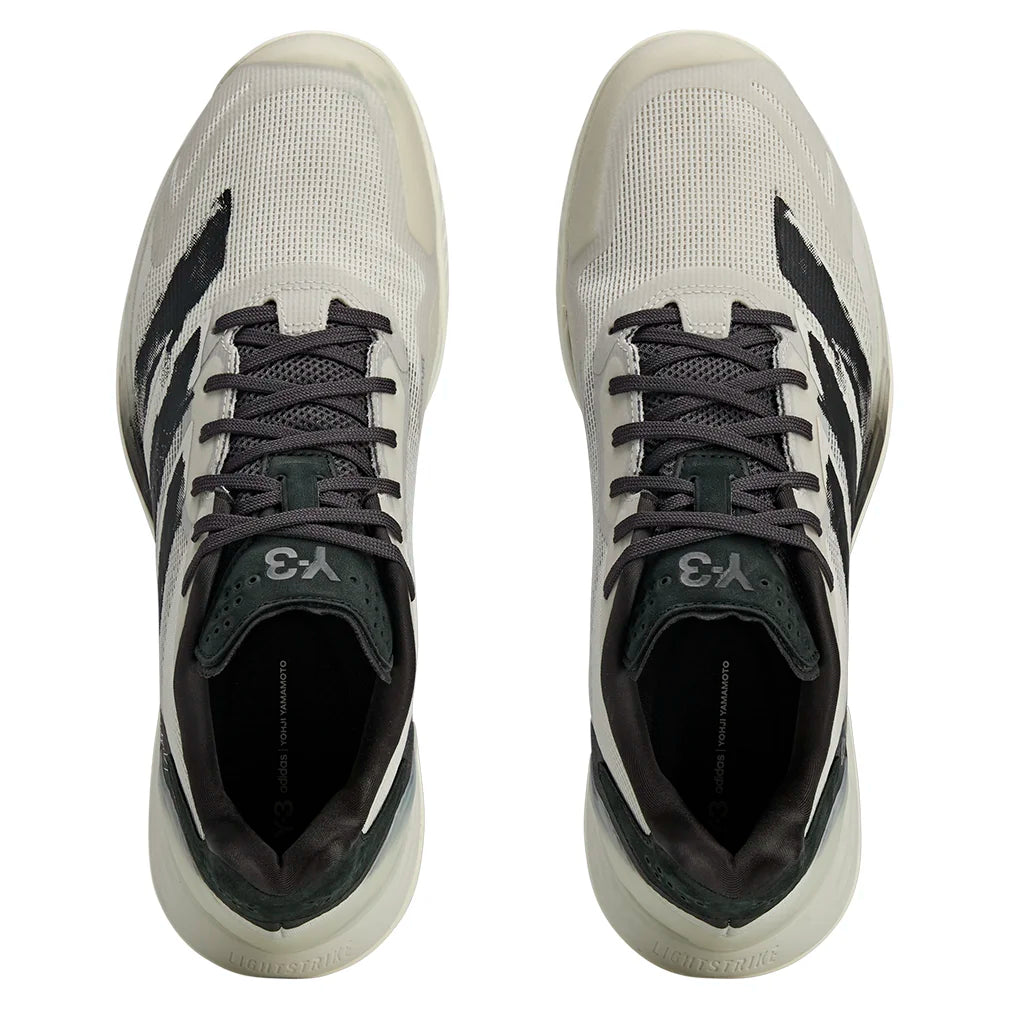 Men`s Y-3 Defiant Speed 2 Tennis Shoes Orbit Grey and Black Footwear Adidas
