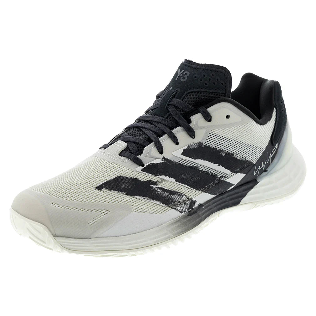 Men`s Y-3 Defiant Speed 2 Tennis Shoes Orbit Grey and Black Footwear Adidas