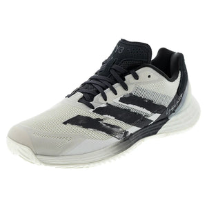 Men`s Y-3 Defiant Speed 2 Tennis Shoes Orbit Grey and Black Footwear Adidas