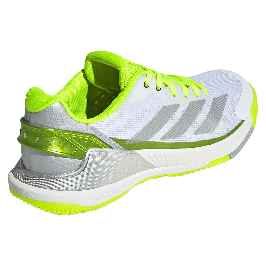 Women`s Crazyquick LS Padel Shoes Lucid Lemon and Silver Metallic Footwear Adidas