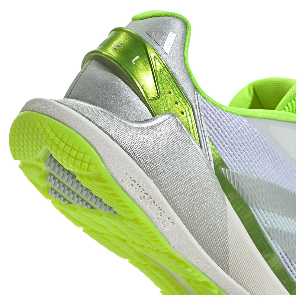 Women`s Crazyquick LS Padel Shoes Lucid Lemon and Silver Metallic Footwear Adidas