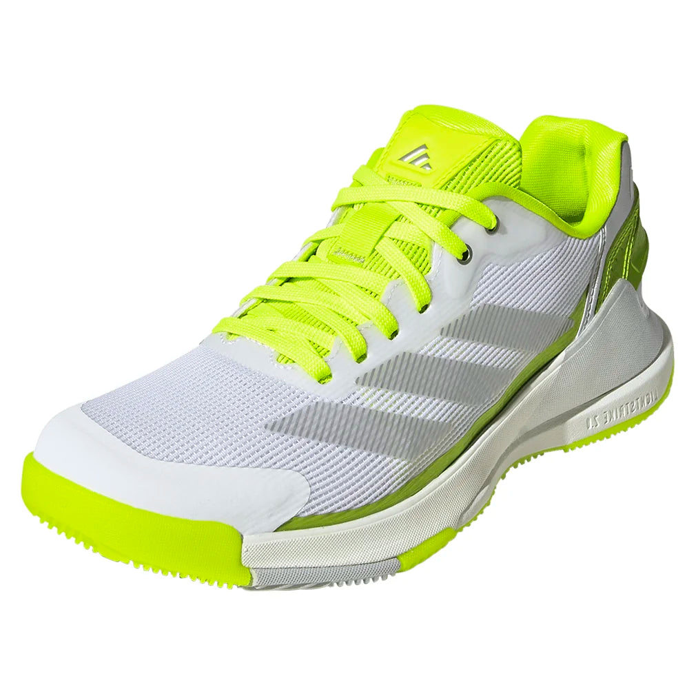 Women`s Crazyquick LS Padel Shoes Lucid Lemon and Silver Metallic Footwear Adidas
