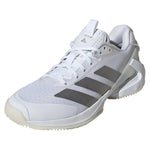Women`s adizero Ubersonic 5 Clay Tennis Shoes Footwear White and Silver Metallic Footwear Adidas