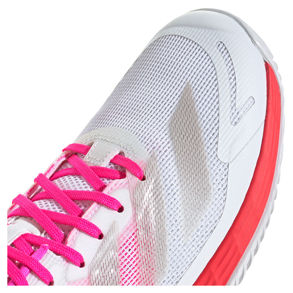 Women`s Defiant Speed 2 Tennis Shoes White and Lucid Pink Footwear Adidas