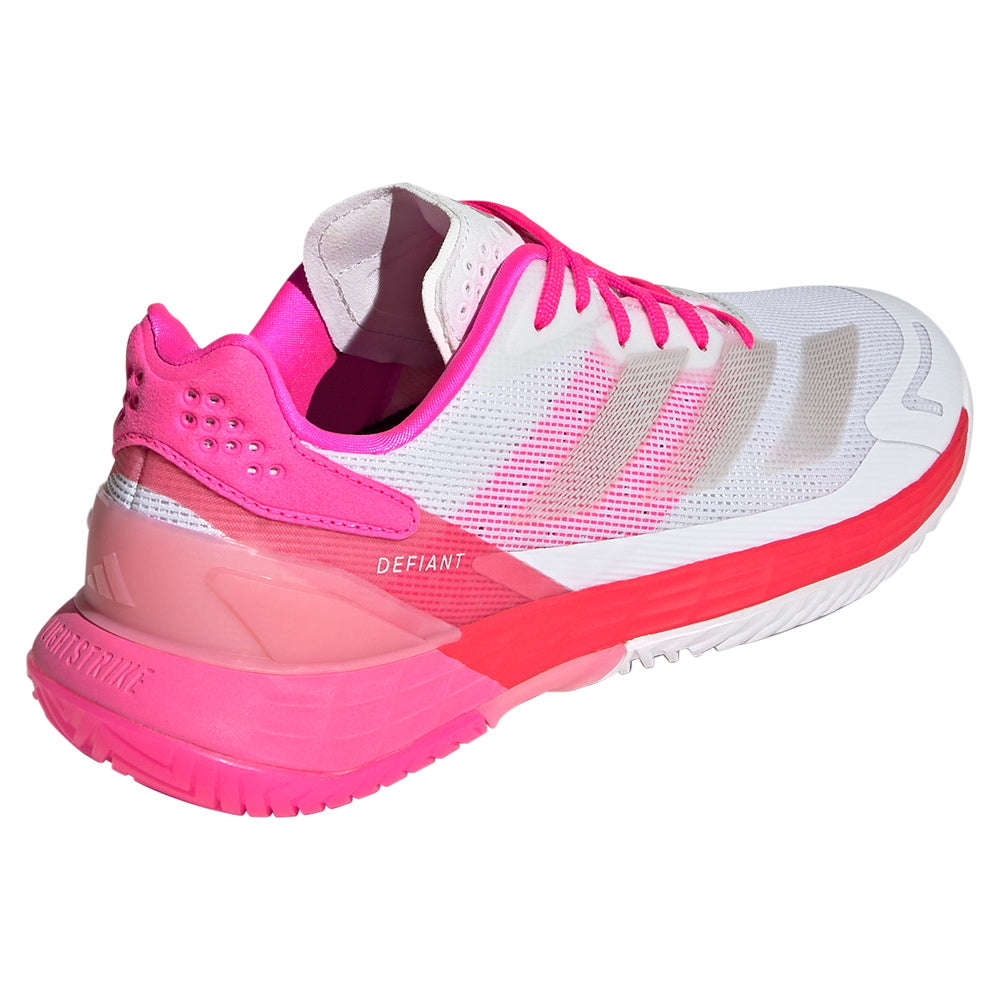 Women`s Defiant Speed 2 Tennis Shoes White and Lucid Pink Footwear Adidas
