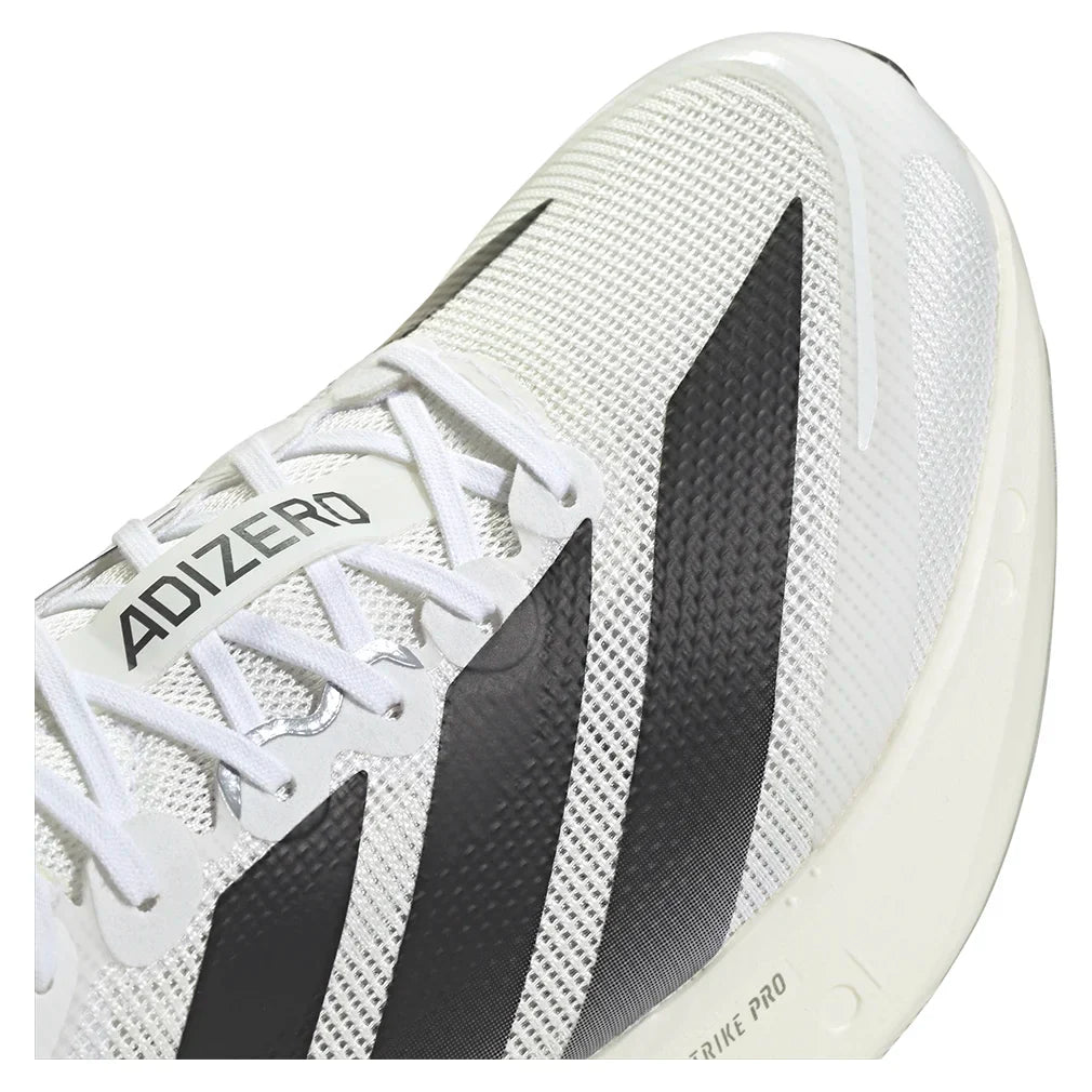 Men`s Adizero Boston 13 Running Shoes Footwear White and Core Black Footwear Adidas