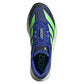 Men`s Adizero Boston 13 Running Shoes Lucid Blue and Lime Burst Footwear Adidas
