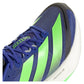Men`s Adizero Boston 13 Running Shoes Lucid Blue and Lime Burst Footwear Adidas