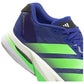 Men`s Adizero Boston 13 Running Shoes Lucid Blue and Lime Burst Footwear Adidas