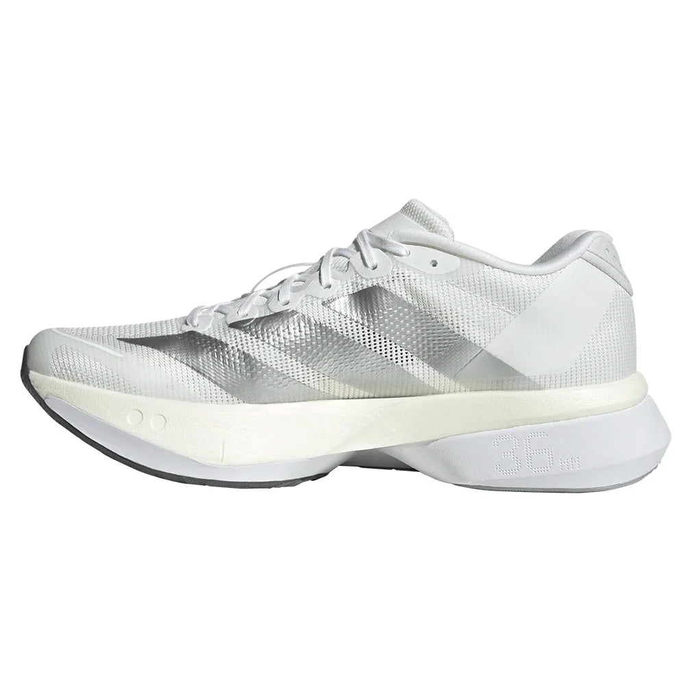 Women`s Adizero Boston 13 Running Shoes Footwear White and Matte Silver Footwear Adidas