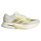 Women`s Adizero Boston 13 Running Shoes Chalk White and Metallic Gold Footwear Adidas