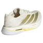 Women`s Adizero Boston 13 Running Shoes Chalk White and Metallic Gold Footwear Adidas