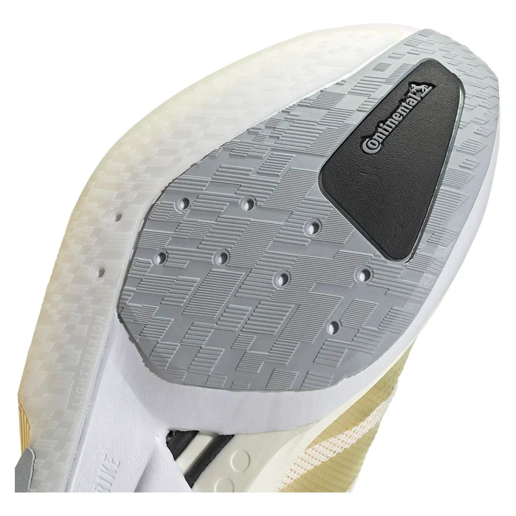 Women`s Adizero Boston 13 Running Shoes Chalk White and Metallic Gold Footwear Adidas