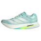Women`s Adizero Boston 13 Running Shoes Semi Flash Aqua and Zero Metallic Footwear Adidas