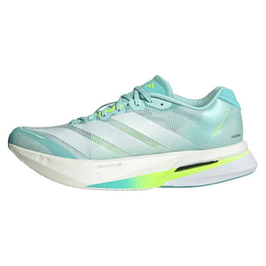 Women`s Adizero Boston 13 Running Shoes Semi Flash Aqua and Zero Metallic Footwear Adidas