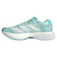Women`s Adizero Boston 13 Running Shoes Semi Flash Aqua and Zero Metallic Footwear Adidas