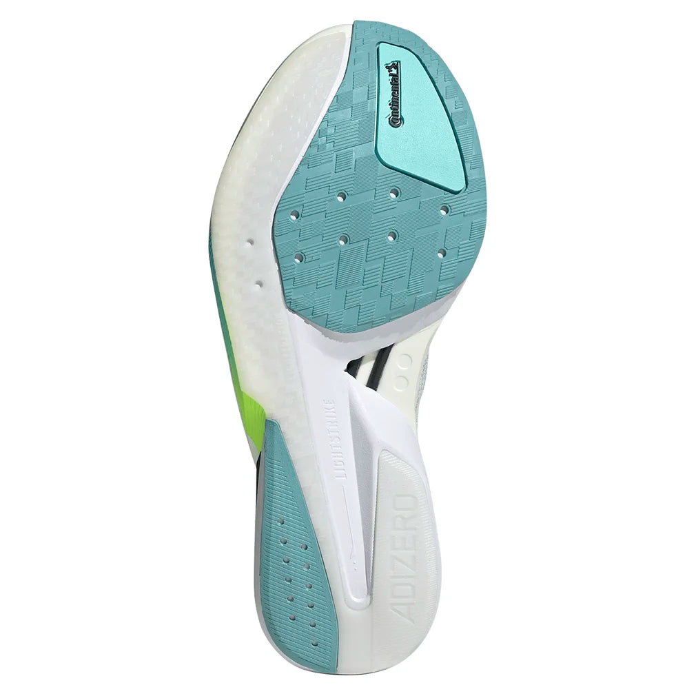 Women`s Adizero Boston 13 Running Shoes Semi Flash Aqua and Zero Metallic Footwear Adidas