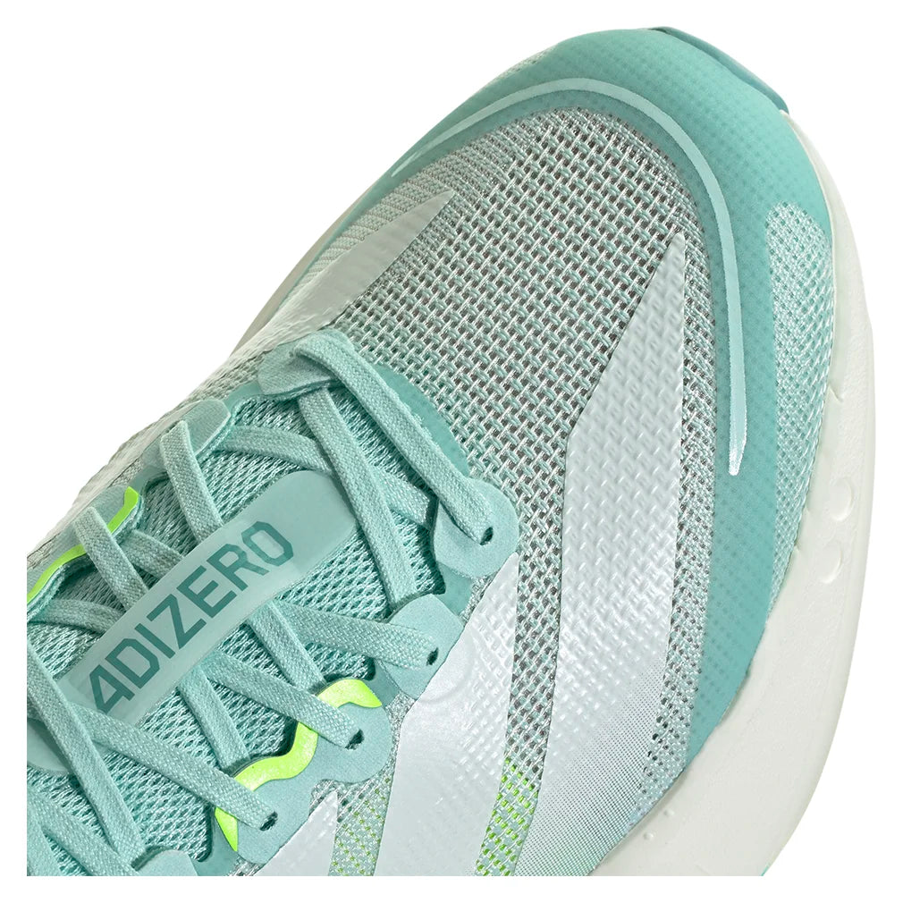 Women`s Adizero Boston 13 Running Shoes Semi Flash Aqua and Zero Metallic Footwear Adidas