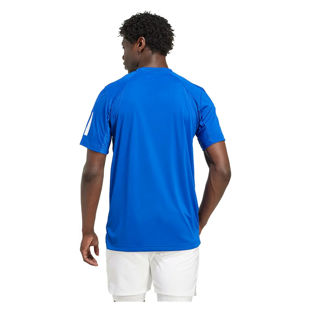 Men`s Club 3 Stripes Tennis Top Collegiate Royal Apparel Adidas
