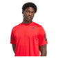 Men`s Club 3 Stripes Tennis Top Better Scarlet Apparel Adidas