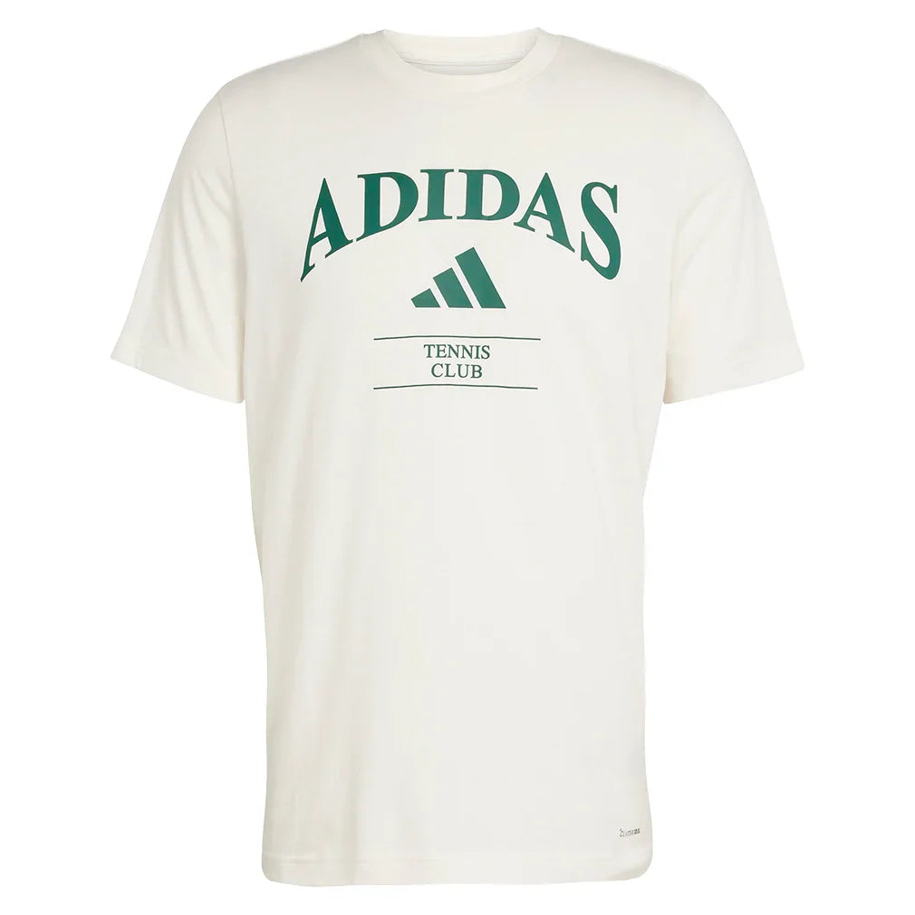 Men`s Heritage Graphic Tennis Top Chalk White Apparel Adidas