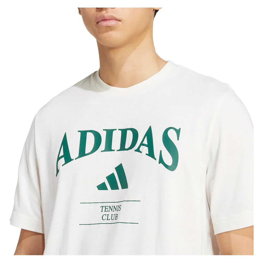 Men`s Heritage Graphic Tennis Top Chalk White Apparel Adidas