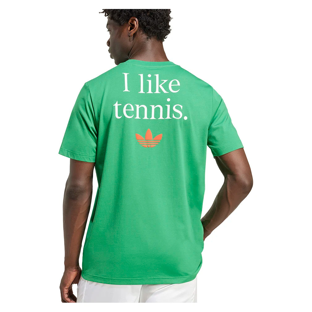 Men`s Originals Graphic Tennis Tee Green Apparel Adidas