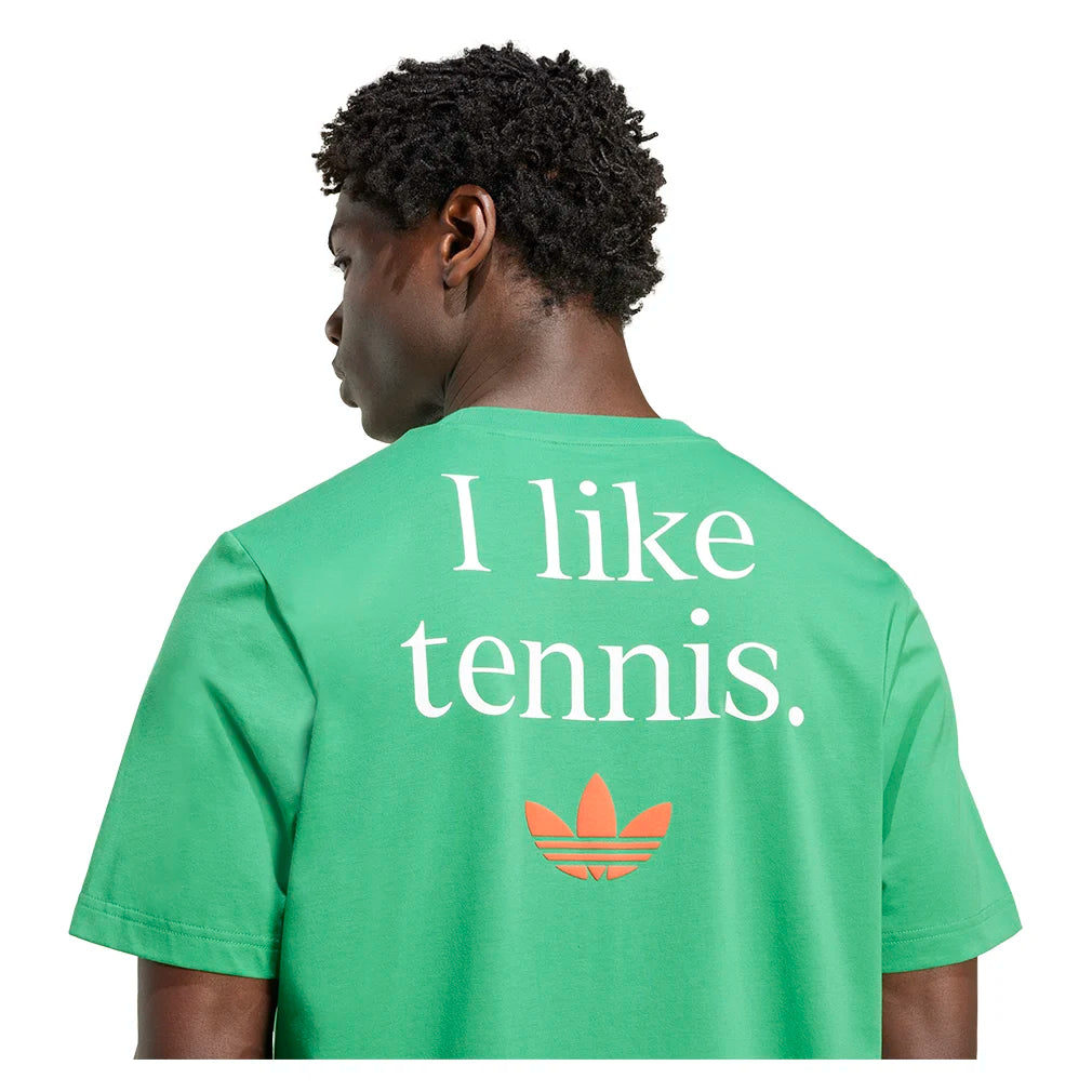 Men`s Originals Graphic Tennis Tee Green Apparel Adidas