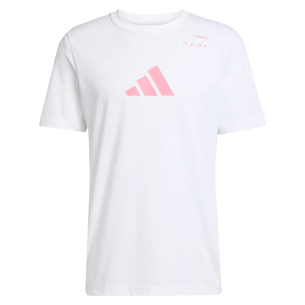 Men`s Category Graphic Tennis Tee White Apparel Adidas