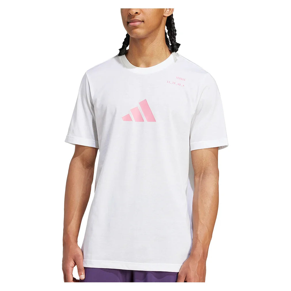 Men`s Category Graphic Tennis Tee White Apparel Adidas