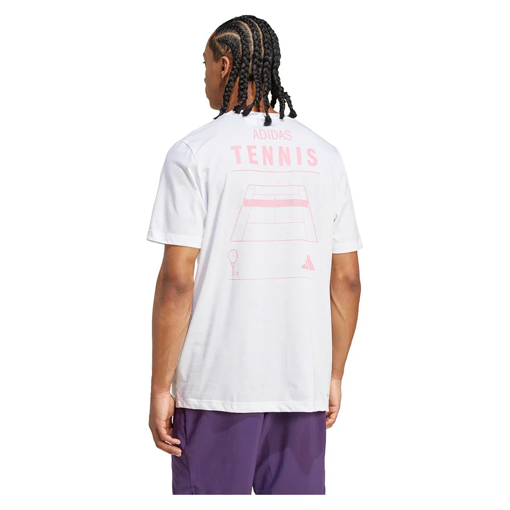 Men`s Category Graphic Tennis Tee White Apparel Adidas