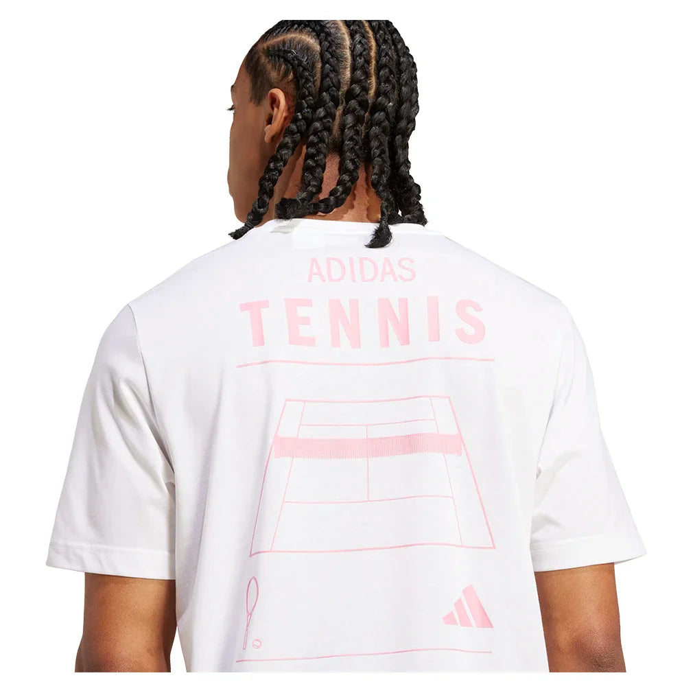 Men`s Category Graphic Tennis Tee White Apparel Adidas
