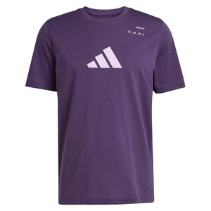Men`s Category Graphic Tennis Tee Aurora Plum Apparel Adidas