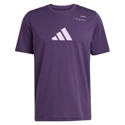 Men`s Category Graphic Tennis Tee Aurora Plum Apparel Adidas