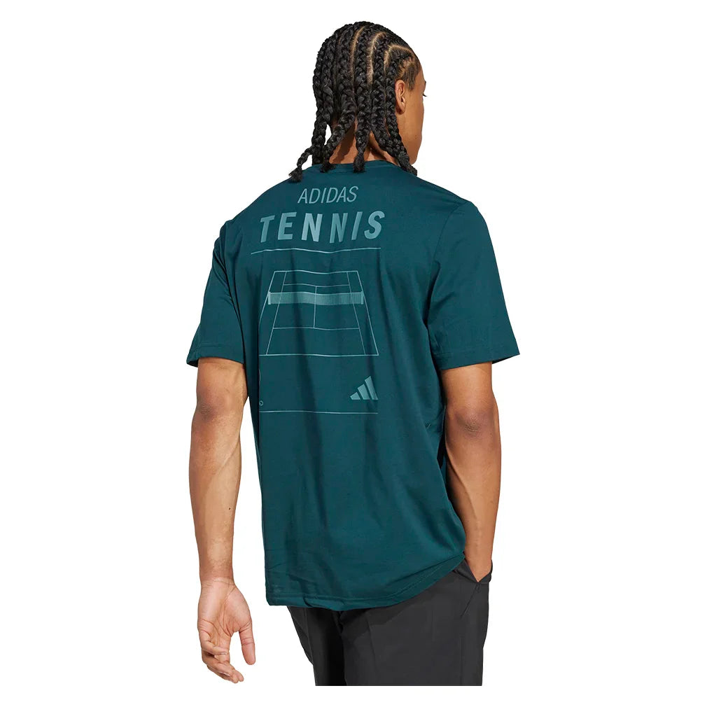 Men`s Category Graphic Tennis Tee Aurora Ivy Apparel Adidas