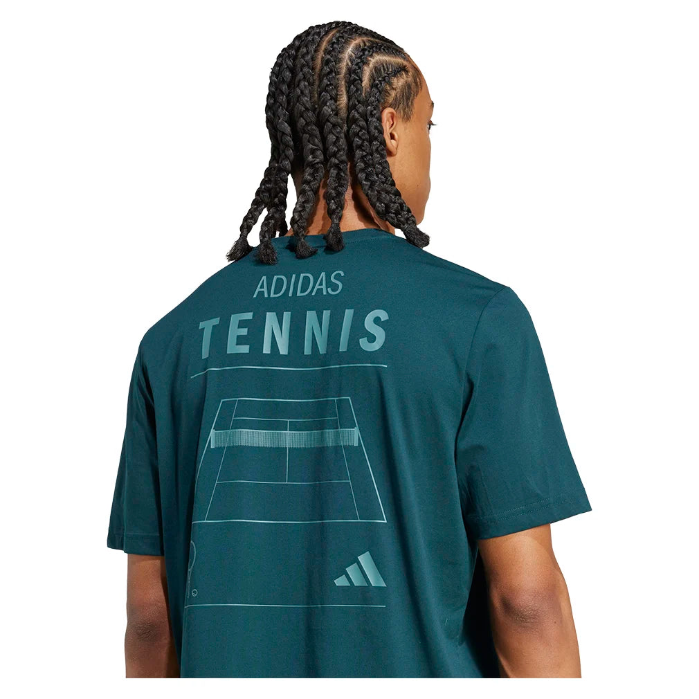 Men`s Category Graphic Tennis Tee Aurora Ivy Apparel Adidas