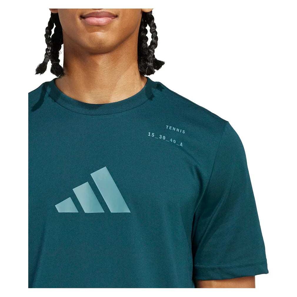 Men`s Category Graphic Tennis Tee Aurora Ivy Apparel Adidas