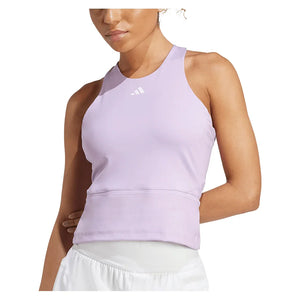 Women`s CLIMACOOL Mid Length Y Tennis Tank Powder Plum Apparel Adidas