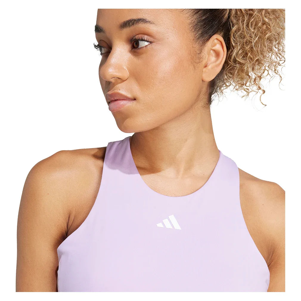 Women`s CLIMACOOL Mid Length Y Tennis Tank Powder Plum Apparel Adidas