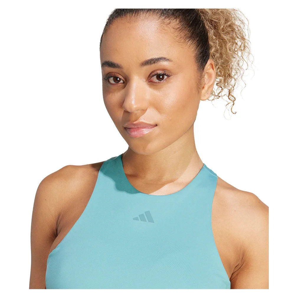 Women`s CLIMACOOL Y Tennis Tank Powder Teal Apparel Adidas