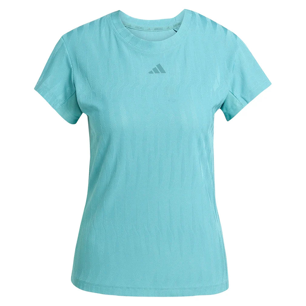 Women`s Freelift CLIMACOOL Tennis Top Powder Teal Apparel Adidas