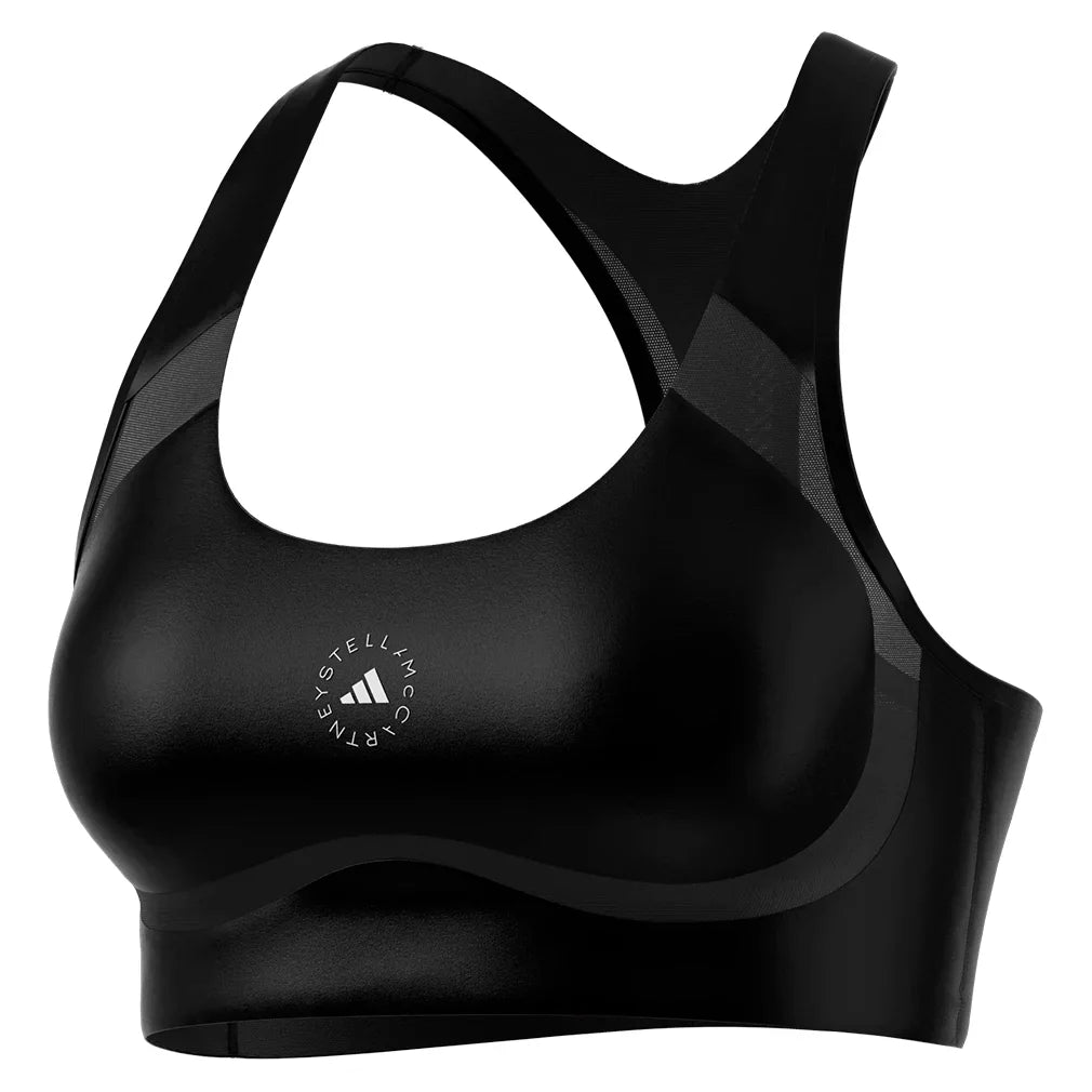 Women`s Stella McCartney Power Impact Medium Support Training Bra Black Apparel Adidas