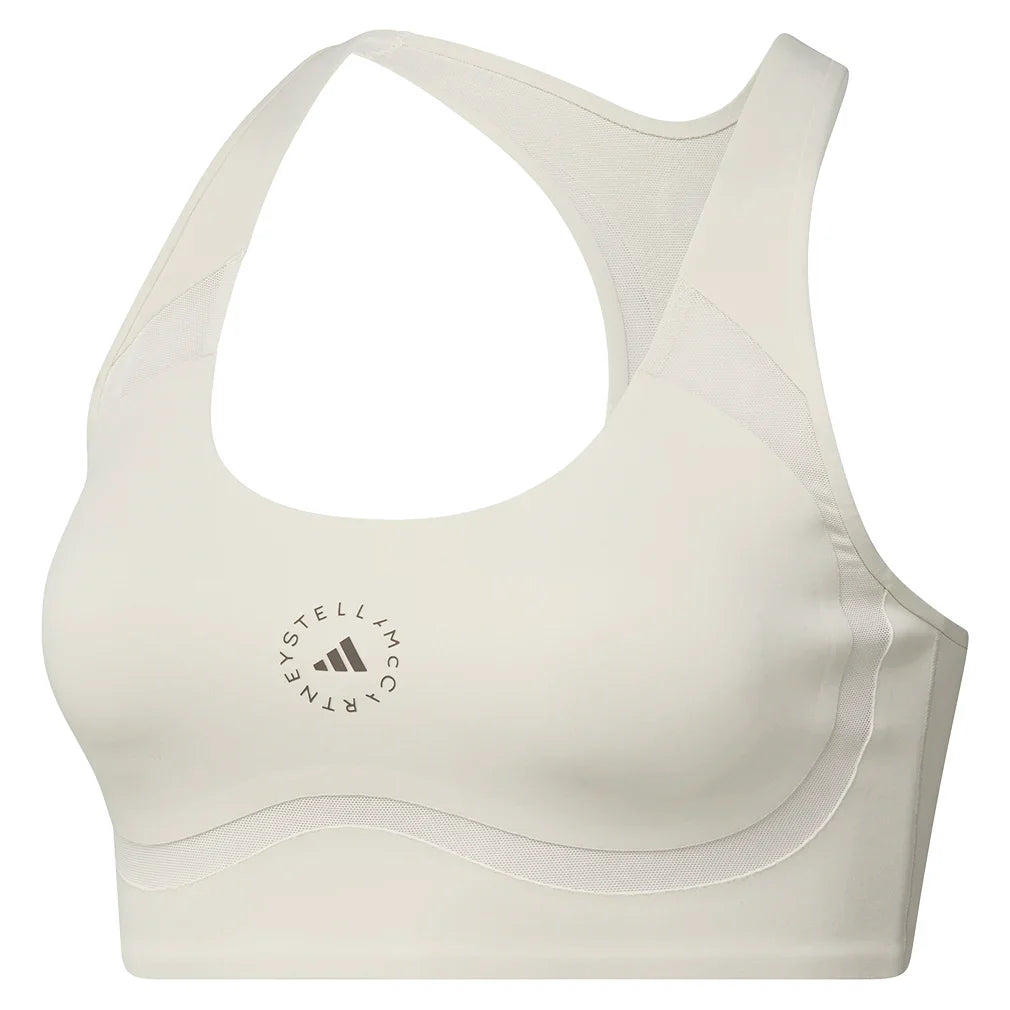 Women`s Stella McCartney Power Impact Medium Support Training Bra Almond Milk Apparel Adidas