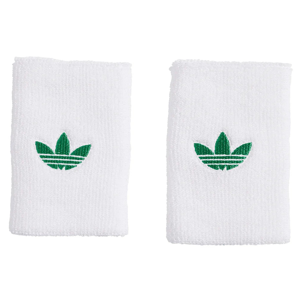 OG Tennis Wristbands L White and Green Accessories Adidas