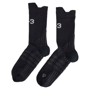 Y-3 Tennis Crew Socks Black and Orbit Grey Socks Adidas